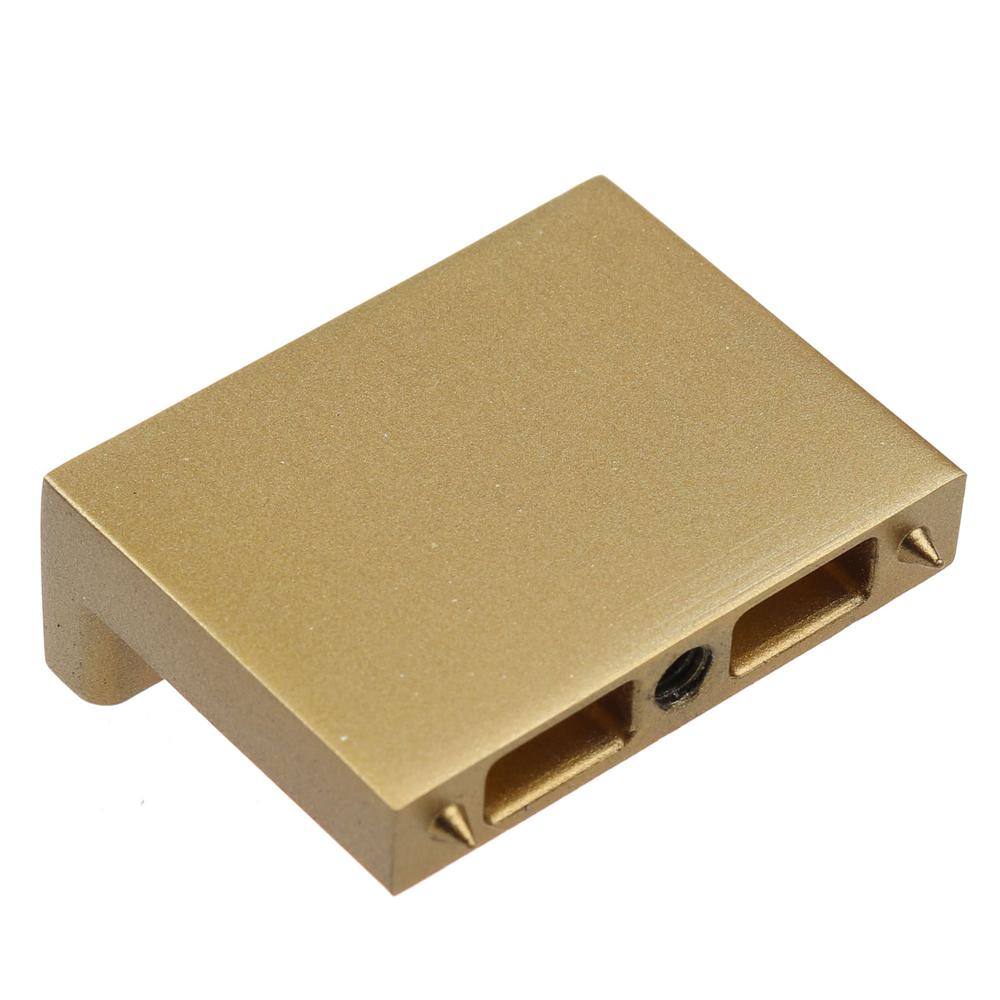 1.5" Satin Gold Rectangular Finger Pull Knobs Multipack