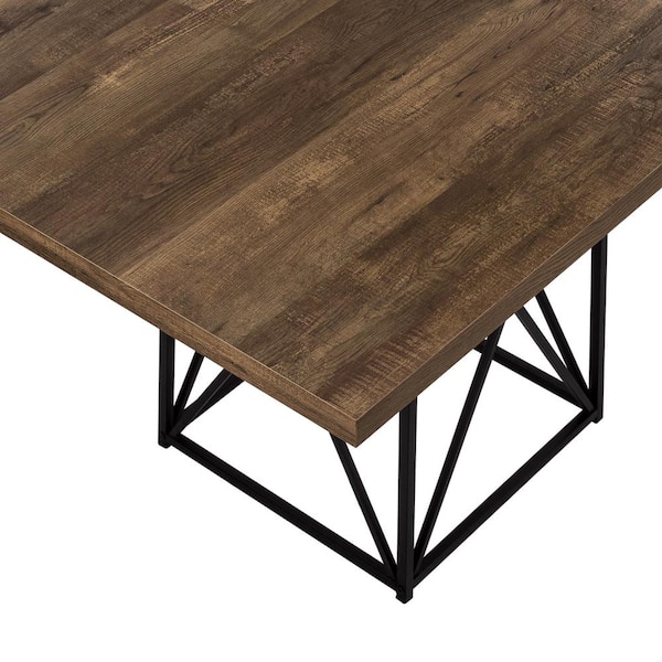 Brown Reclaimed Wood Dining Table Hd1107 The Home Depot Brown Reclaimed Wood Dining Table