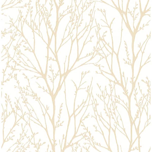 Kenneth James Autumn Gold Tree Gold Wallpaper Sample