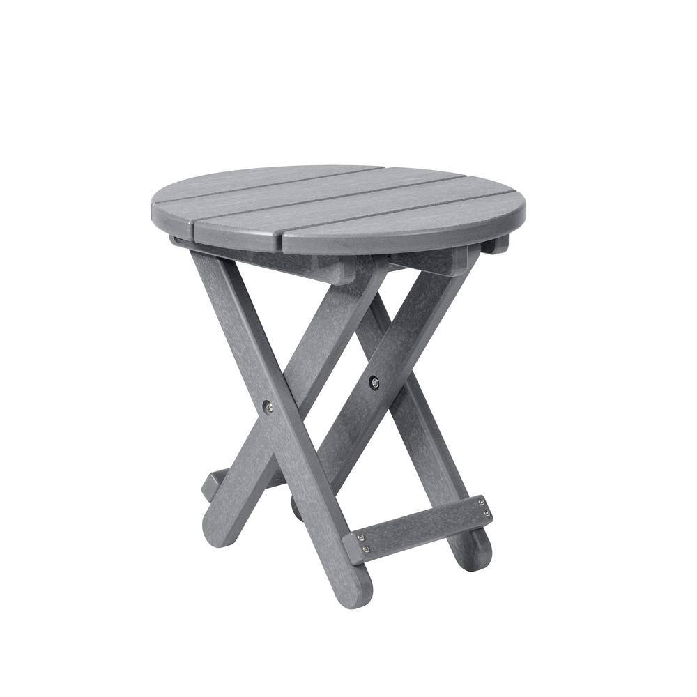 Keter Lakeside Round Side Table Durable Weatherproof Outdoor Table