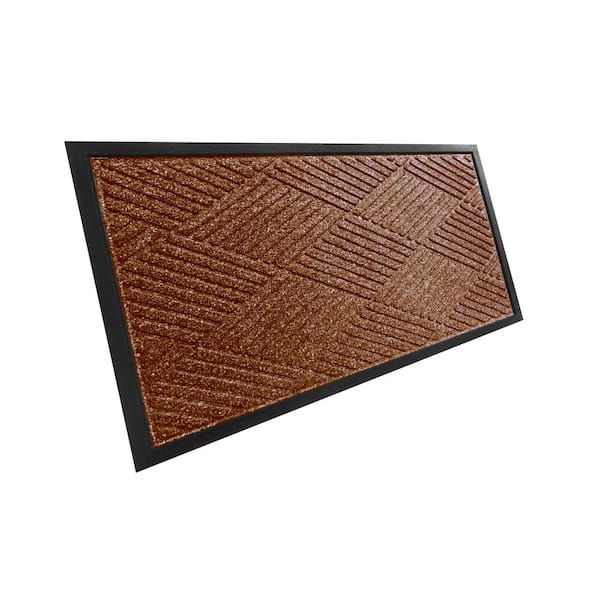 Rhino Mats - OPUS Brown 48 in. x 72 in. Rubber Non-Slip Indoor Outdooor Entryway Floor Mat