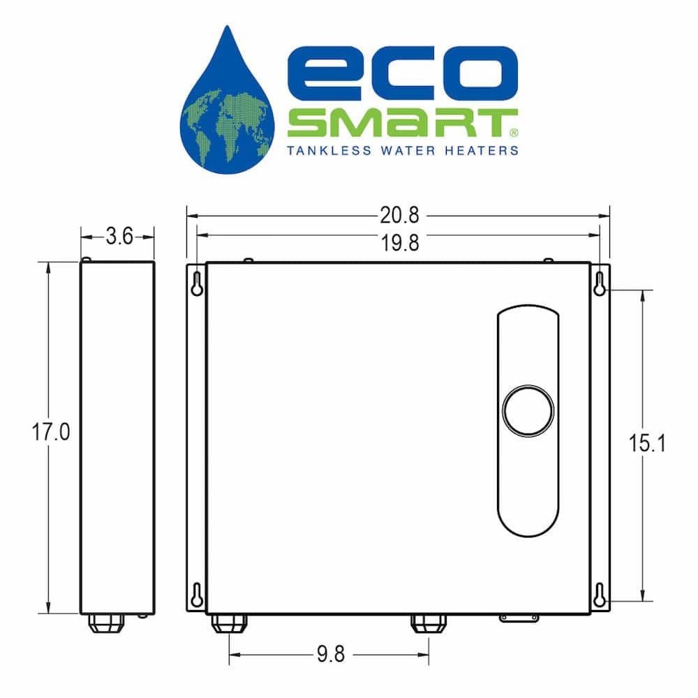 EcoSmart 36 kW White Electric Tankless Water Heater