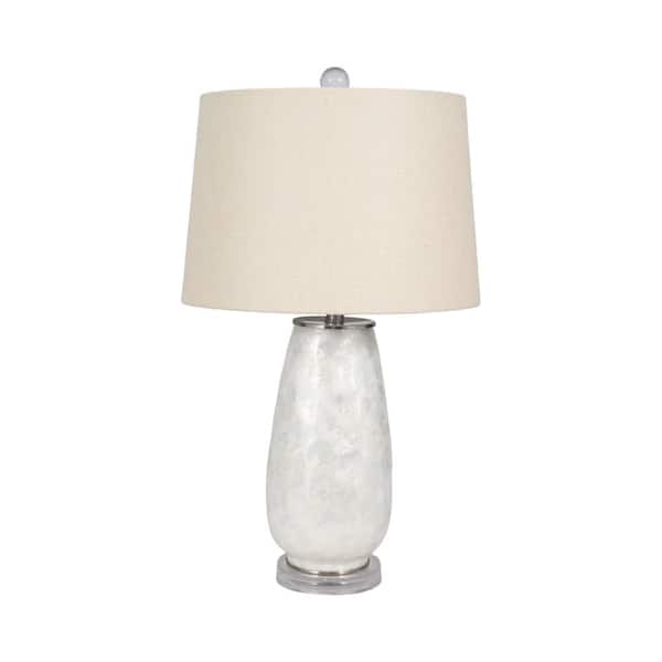 Liv & Skye 28 in. Gold Capiz with Acrylic Base Table Lamp