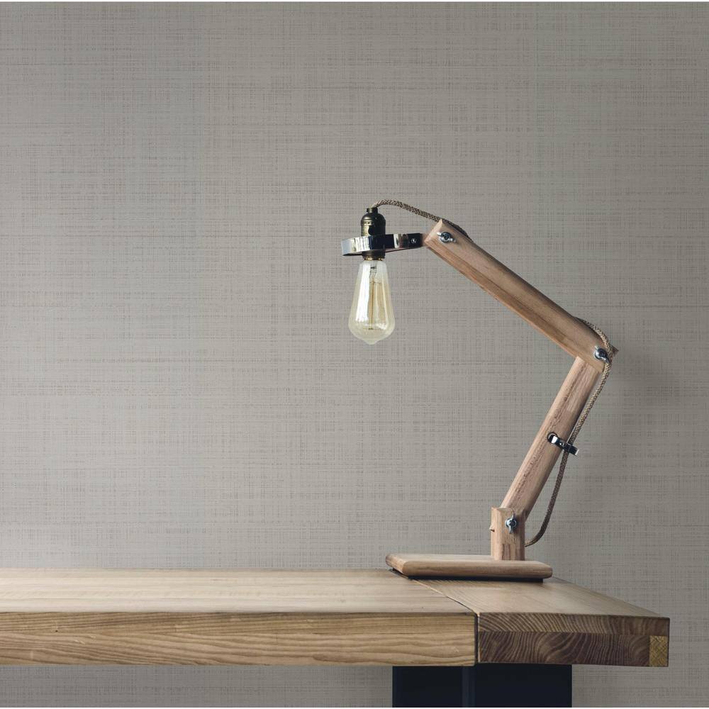 Gray Spun Silk Non-Woven Vinyl Wallpaper Roll