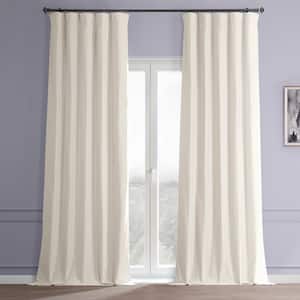 Fable Beige Dune Textured Cotton 50 in. W x 96 in. L Rod Pocket Hotel Blackout Curtain (1 Panel)