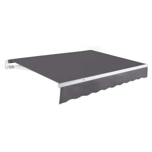 10 ft. Maui Manual Patio Retractable Awning (96 in. Projection) Gunmetal