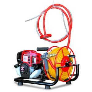 1.3 HP Skid Sprayer Barrel Mount Only with Honda GX35 100 ft. Hose and 500 PSI Pump for Pest Control