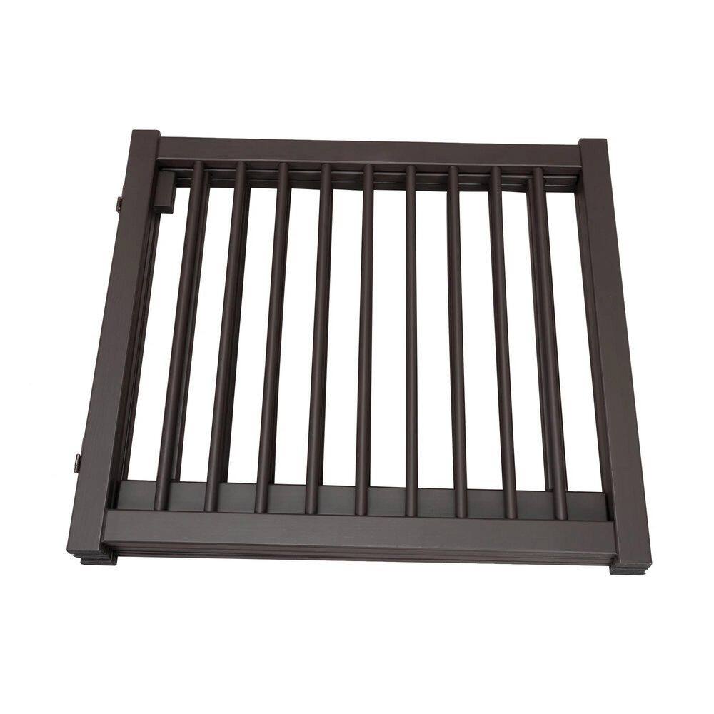 24 in. H Wooden Dog Gate Folding Pet Safety Fence Freestanding For Doorway 
