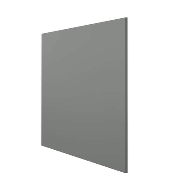 Hampton Bay Designer Series Storm Gray 0.625 in. x 35 in. x 48 in. Base End Panel
