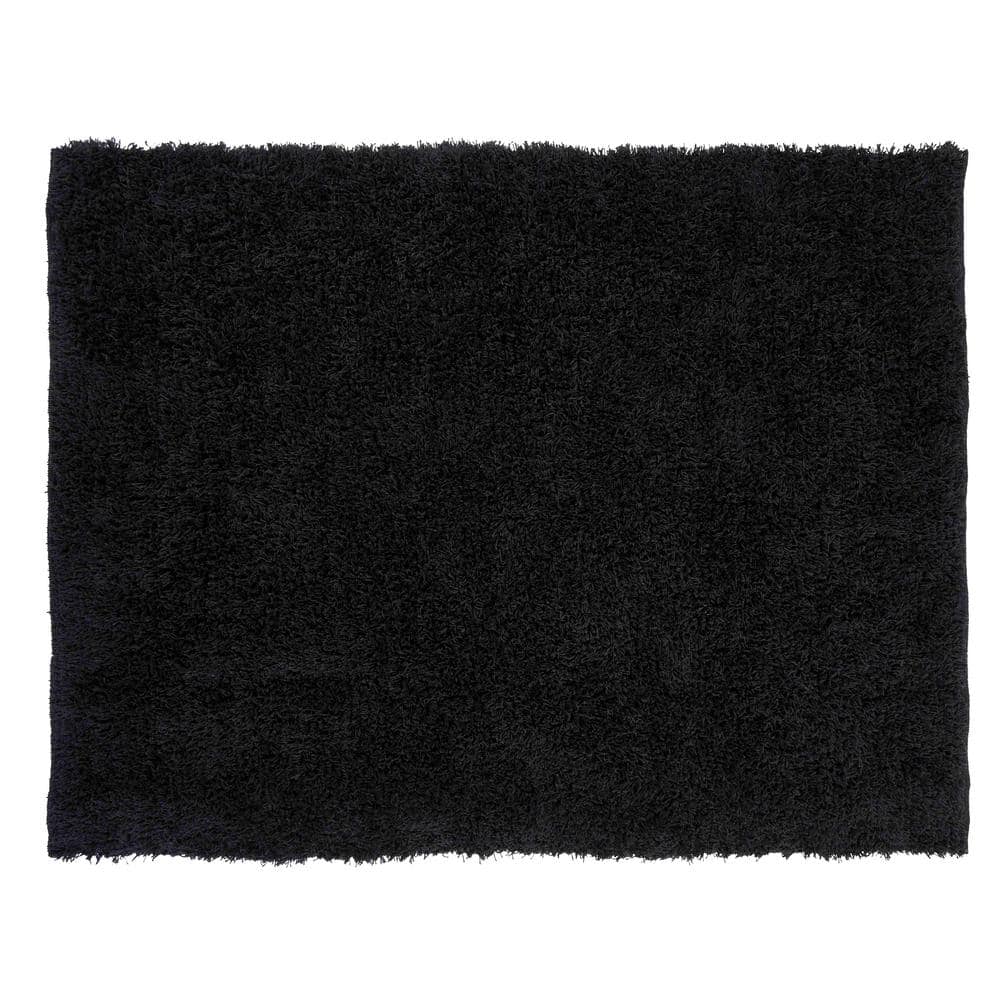 Chesapeake Merchandising Microfiber, Black Plush Rug
