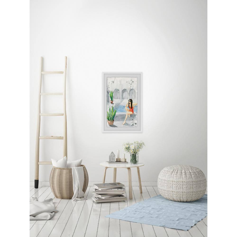 45 in. H x 30 in. W Pool Bae by Parvez Taj Framed Wall Art