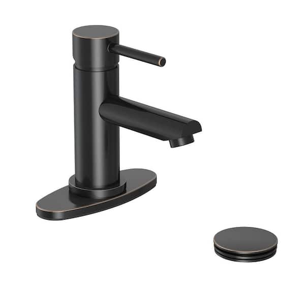 Glacier Bay Cartway Single-Handle Single Hole Bathroom Faucet in Oil Rubbed Bronze