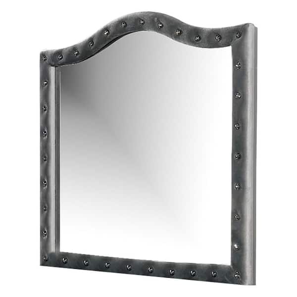 Rea Gray 39.75 in. W x 1.25 in. H Modern and Contemporary Arch Wood Framed Mirror