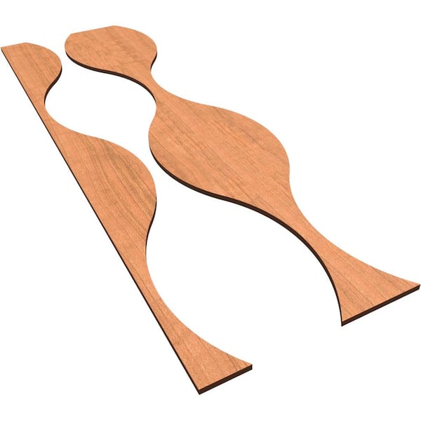 Ekena Millwork Ozark 47 in. H x 0.375 in. W Slatwall Panels in Cherry 9-Pack