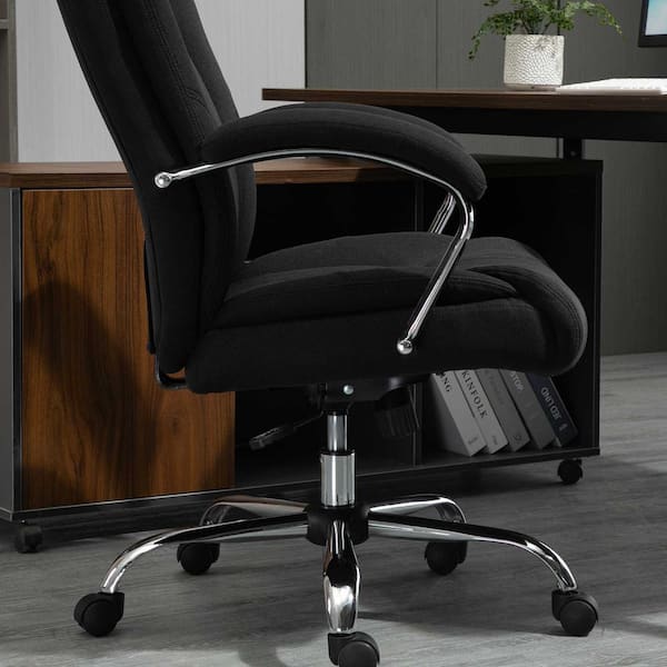 Vinsetto Executive Chair with Adjustable Height & Swivel, 264 lb. Capacity, Black