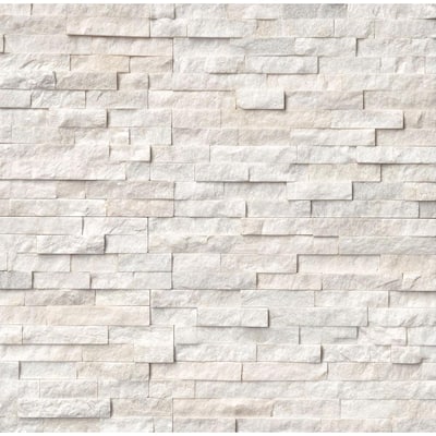Msi Arctic White Ledger Panel 6 In X, Stone Tiles For Walls