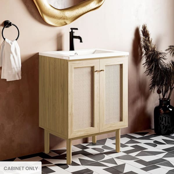 Swiss Madison Classe 24 in. Freestanding Bathroom Vanity Cabinet without Top in Natural Oak