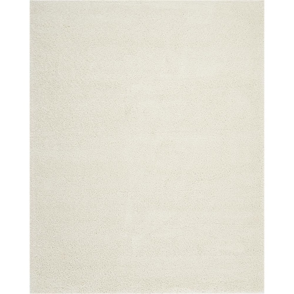Nourison Malibu Shag Ivory 8 ft. x 10 ft. Shag Modern Area Rug