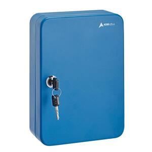 48-Key Steel Cabinet with Key Lock, Blue