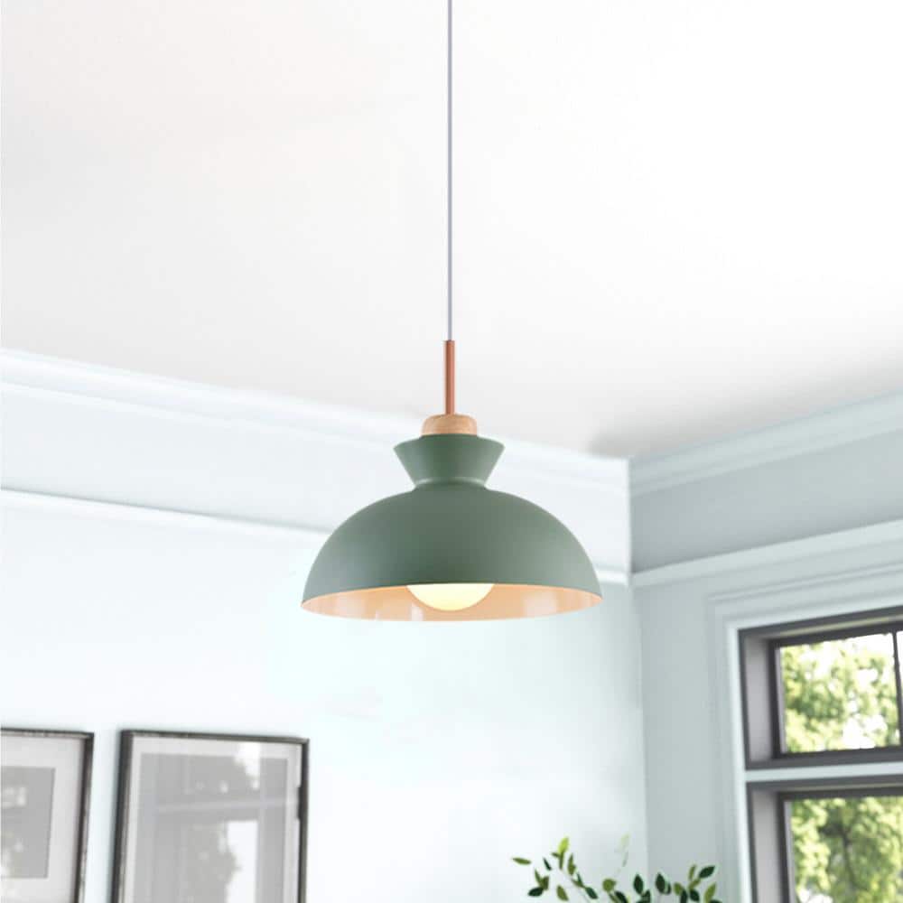 Grace 1-Light Dome Green Pendant Light price history on PriceWatchPro