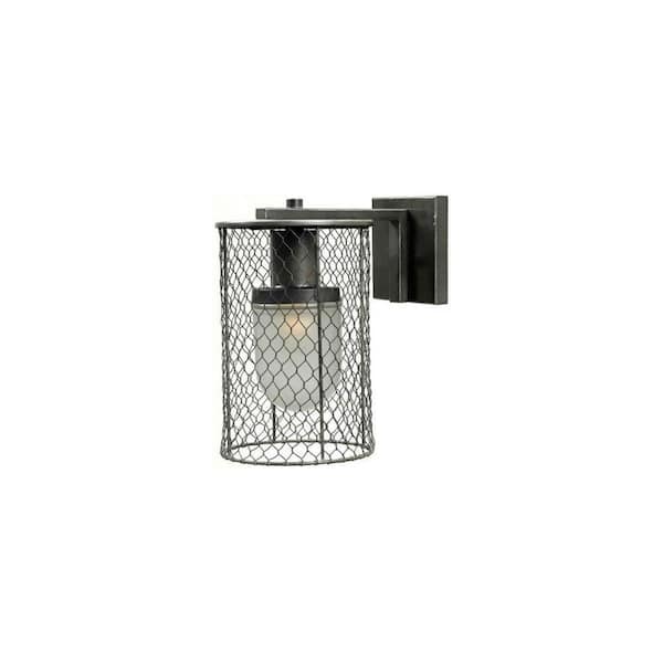 Home Decorators Collection Cozy 10.5 in. Bronze with Silver Sconce