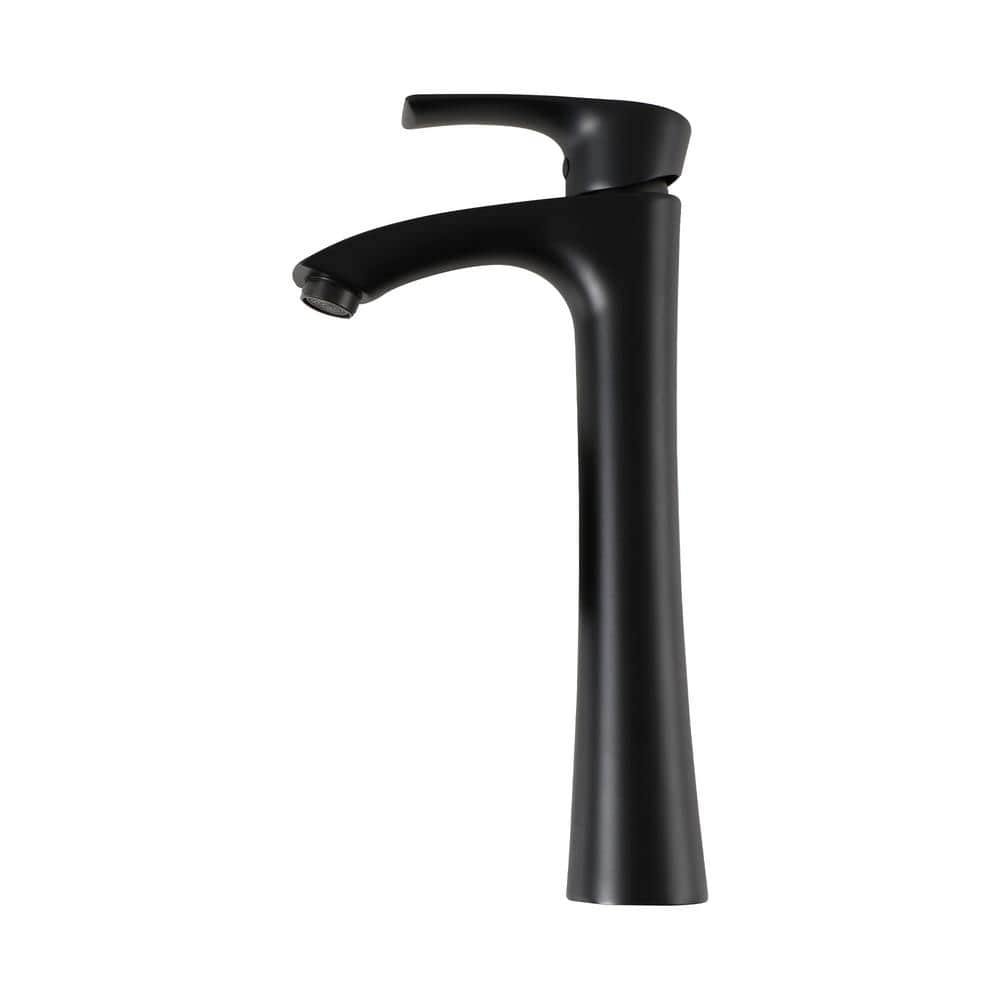19'' White Ceramic Rectangular Vessel Sink with Matte Black Faucet