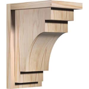 7-1/2 in. x 10 in. x 14 in. Mediterranean Smooth Douglas Fir Corbel with Backplate
