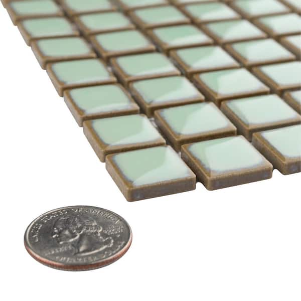 Apollo Tile Skosh Columbia Blue 11-1/2-in x 11-1/2-in Glossy Glass Uniform Squares Floor and Wall Tile (18.69-sq. ft/ Carton)