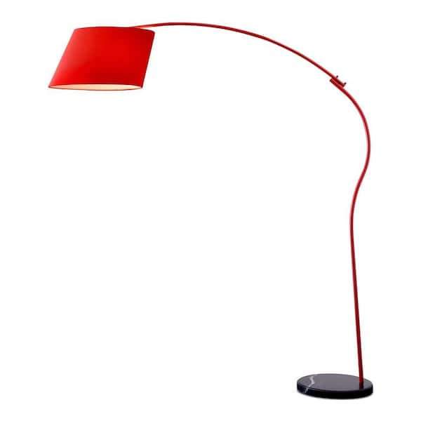 ZUO Derecho 69.7 in. Red Floor Lamp