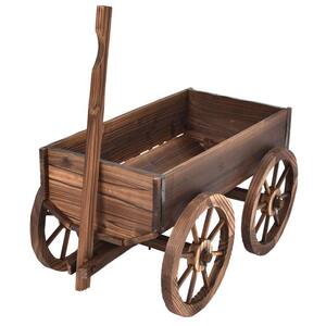 29.5 in. W x 12 in. D Wagon Shape Wood Plant Raised Bed