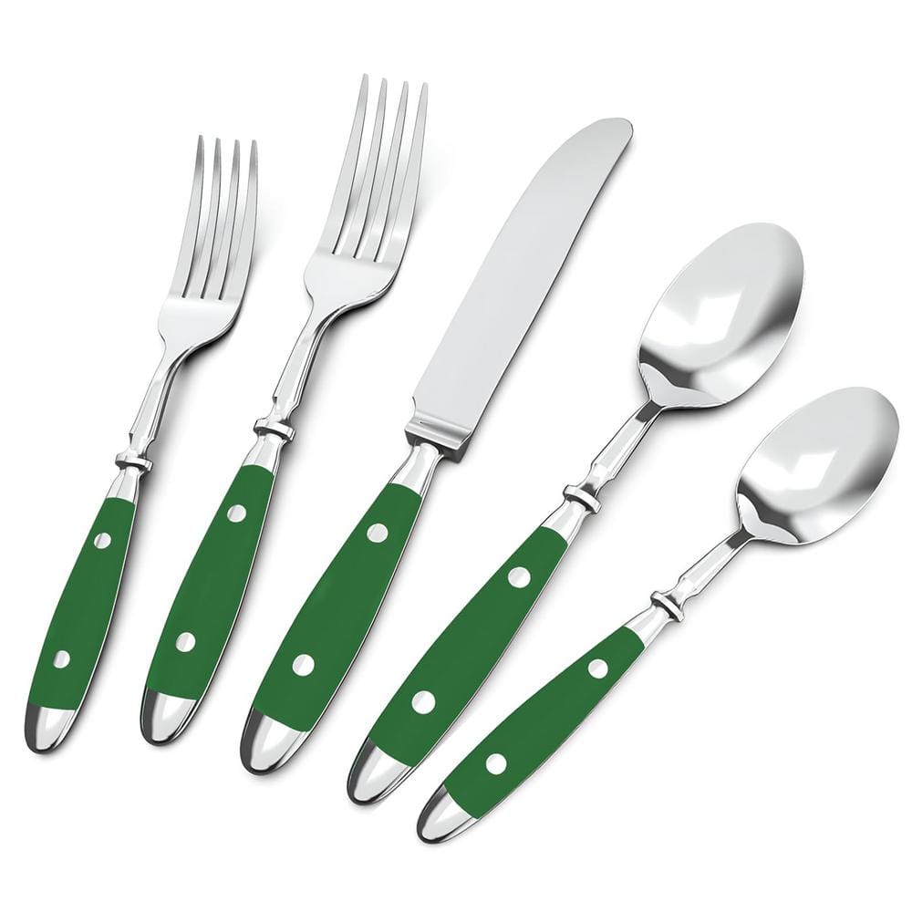 20-Piece Retro Stainless Steel Serving Set-Cutlery Set, Vintage Flatware Se