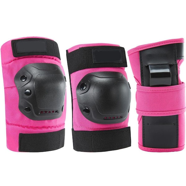 Medium Youth Outdoor Skateboarding Protective Gear Set Knee Elbow Wrist Pads Adjustable Breathable 6-Pack