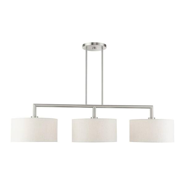 AVIANCE LIGHTING Mercury 3-Light Brushed Nickel Linear Chandelier
