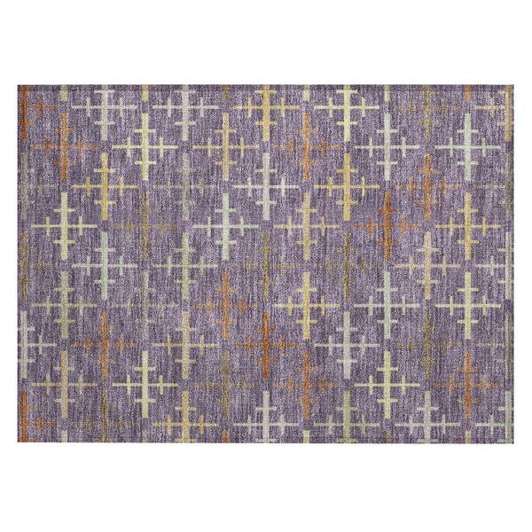Chantille Machine Washable Indoor/Outdoor Abstract ACN2850 Plum 2 ft. x 3 ft. Accent Rug