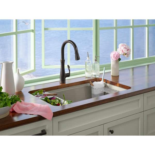 Kohler BELLERA Küchenarmatur In Oil Rubbed Bronze | Ausziehbar Mit 3 Funktionen & Touch-Control