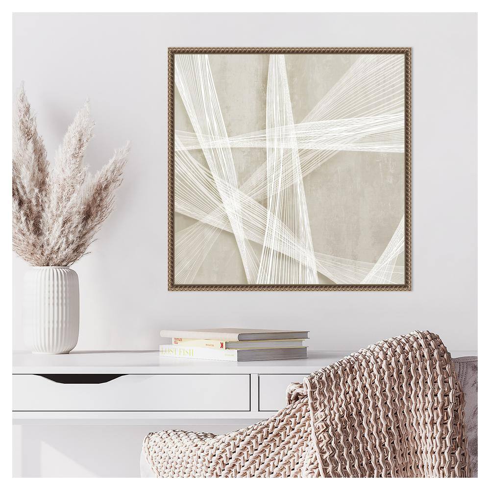 Loomed Symmetry II Abstract Canvas Print with Bronze Frame