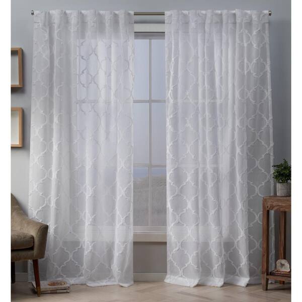 Project 62 Curtain Panel Open Weave Sheer Size 84" x 54" Light Gray 