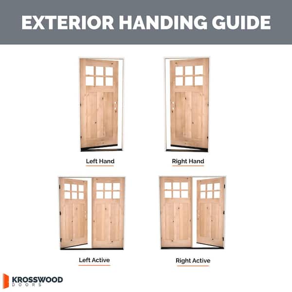 Krosswood Doors 32 in. x 96 in. Rustic Knotty Alder 4-Lite Clear