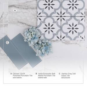 Azila Encaustic 8 in. x 8 in. Matte Porcelain Floor and Wall Tile (5.16 sq. ft./Case)