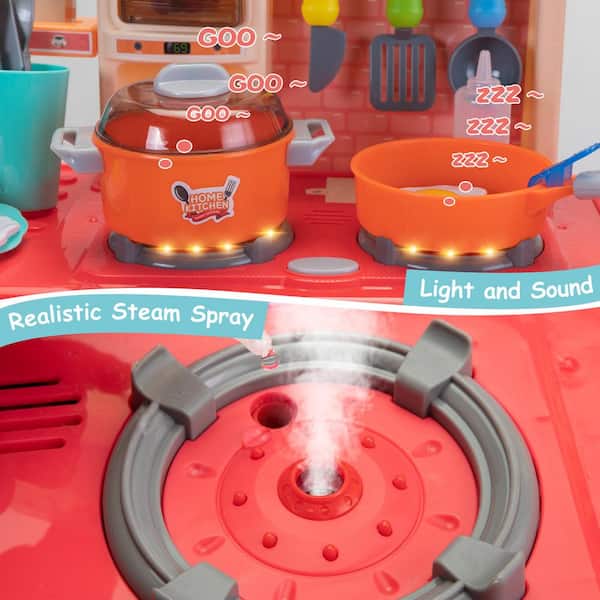 Electronic Children Kids Kitchen Cooking Toy Portable Girls Cooker