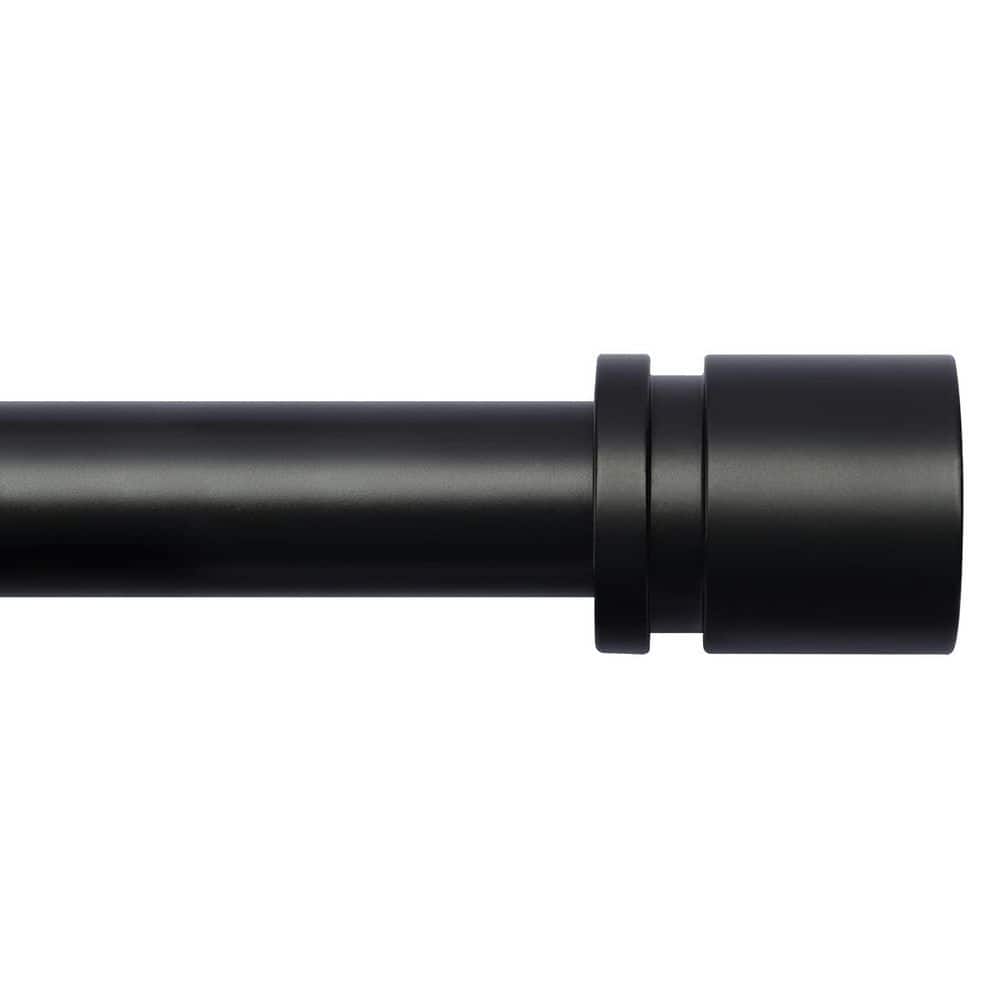 16 to 144 in. Adjustable Length 1 in. Diameter Window Curtain Rod with Aluminium End Cap, Black price history on PriceWatchPro