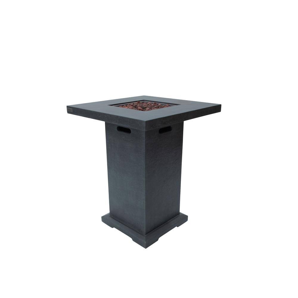Montreal Light Gray Concrete Gas Fire Pit Table