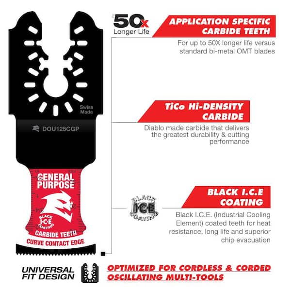 Universal Fit Carbide Oscillating Blade 