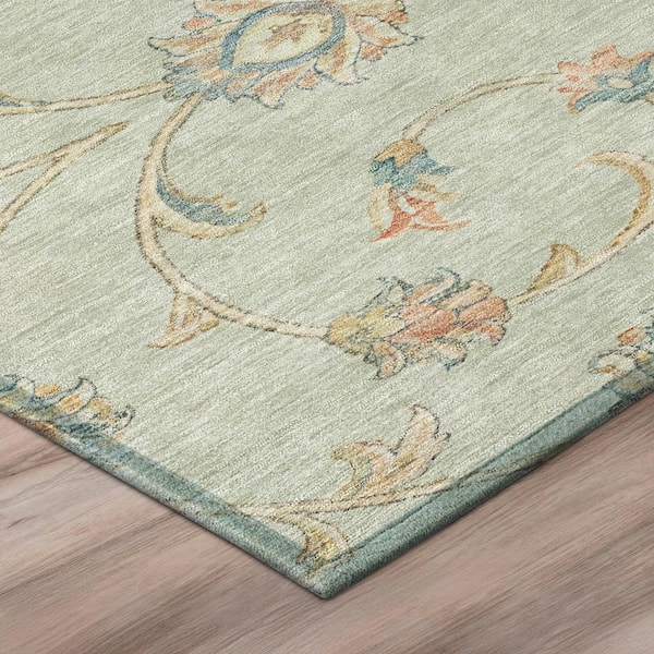 Chantille Machine Washable Indoor/Outdoor Abstract ACN3079 Mint 2 ft. x 3 ft. Accent Rug