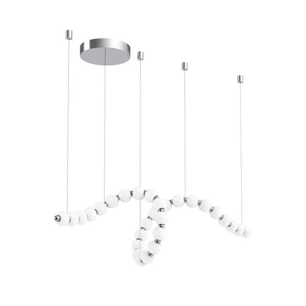 ALORA Akoya 29 Head 29-Light 83-Watt Chrome Integrated LED Chandelier ...