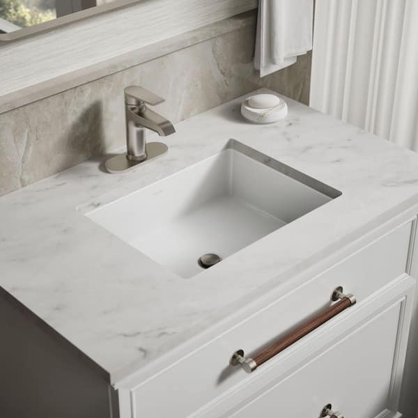 Cursiva 19.8 in. x 15.63 in. Undermount Bathroom Sink in White Vitreous China with