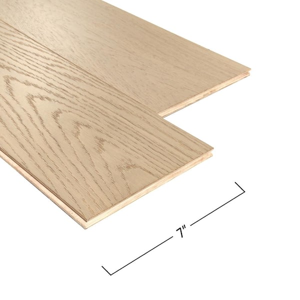 Mohawk Jupiter Moon Beachwood Oak 0.5 in. T x 7 in. W Wirebrushed Engineered Hardwood Flooring (35.05 sq. ft./case)