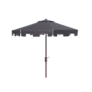 Zimmerman 11 ft. Aluminum Market Tilt Patio Umbrella in Navy/White
