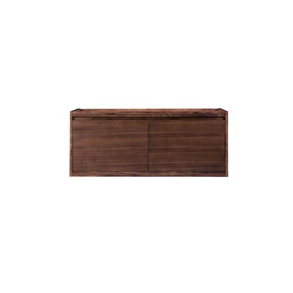 James Martin Vanities Mantova 47.3 in. W x 18.1 in. D x 20.0 in. H Single Bath Vanity Cabinet without Top in Mid-Century Walnut