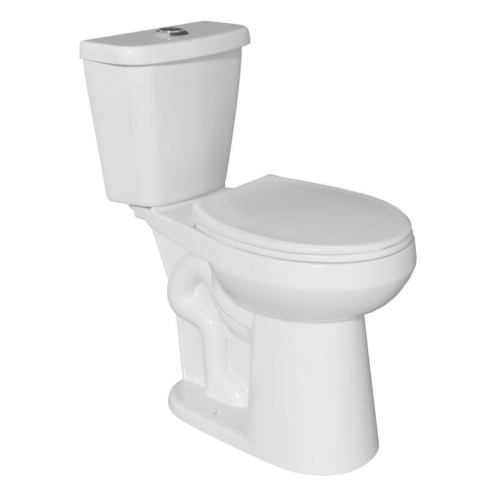 21 in. 2-Piece Toilet 1.28 GPF Tornado Dual Flush Round Toilet in White Map Flush 1000g with Soft-Close Seat price history on PriceWatchPro